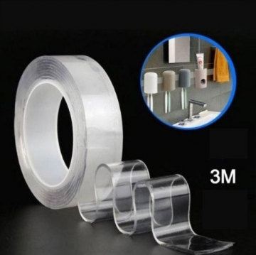Znovupoužitelná oboustranná nano páska - průhledná